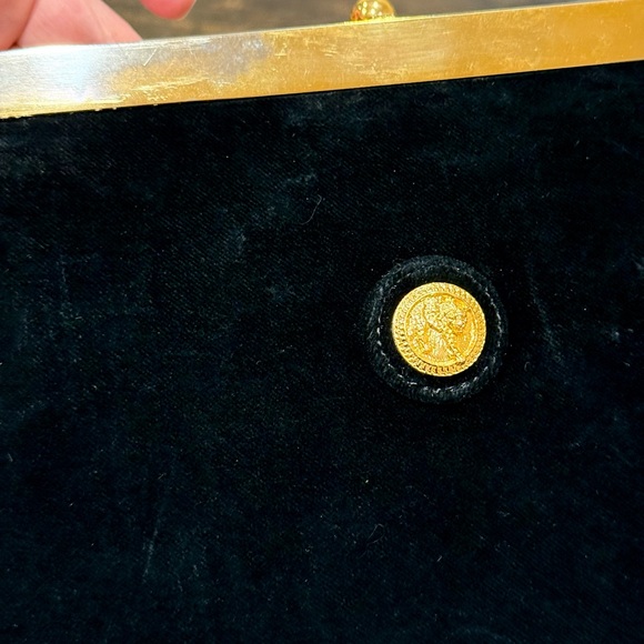 Versus Gianni Versace Black Velvet Handbag/ crossbody - Picture 8 of 8
